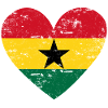 Ghana Flag Heart