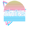 Athènes City Skyline Cityscape Rétro