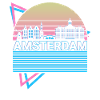 Amsterdam City Skyline Cityscape Retro