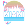 Miami City Skyline Cityscape Rétro