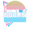 Dublin City Skyline Cityscape Retro