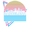 Barcelone City Skyline Cityscape Rétro