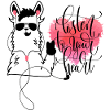 Lama Headphone Heart