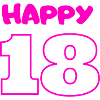 18 Birthday Pink