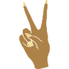 Dunkel Victory Handzeichen Peace
