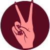 Kreis Victory Handzeichen Peace