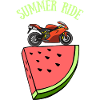 pastèque summer ride motard