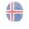 Icelandic flag fingerprint