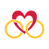 Team bride (heart, two rings)