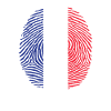 empreinte digitale du drapeau français