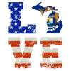 Dear Michigan Us flag gift