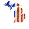Michigan Home Us flag gift