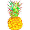 tropische Ananas farbenfroh