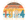 August 1984 Birthday greeting