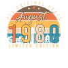 Août 1980 Vœux d’anniversaire
