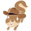 Animal Lover Cowboy Gift Squirrel