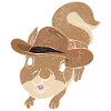 Cowboy Animal Motif Gift Squirrel