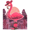 Cowboy Animal Motif Gift Flamingo