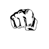 né du poing