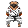 Mops Hunde Karate