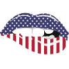 Lip Kiss USA Print