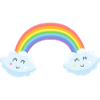 Whimsical Rainbow Clouds