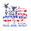 Honor,serve,protect,usa,doves,america,blue line