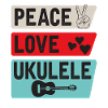 Peace Love Ukulélé Guitariste