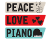 Peace Love Piano Musical Instrument