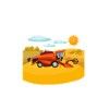 Farming Combine Harvester Driver Agriculture