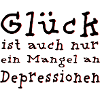 Glück und Depressionen BLACK