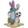 Bunny Soccer Player Soccer