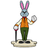Bunny Pensioner Walking Stick