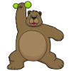 Bear Bodybuilder Dumbbell Bodybuilding