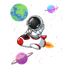 Astronaute Rocket Planet Space Astronomie