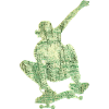 Skateboard Skater Patinage Vert Cadeau
