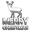 MERRY CHRISTMAS + Reindeer - Christmas