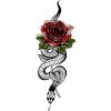 Snake with red rose