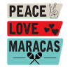 Peace Love Maracas Music Instrument
