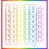 LGBTQ Regenbogen weiß
