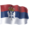 Serbia flying flag