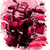 Motorcycle GS black red
