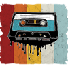 Retro Kassette schmelzend