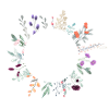Field flowers wreath boho customizable