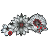Blumen und Motte