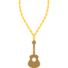 Gold Necklace Guitarist Guitar