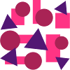 Geometric shapes (squares, circles, triangles)