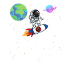 Galaxy Rocket Space Futur astronaute