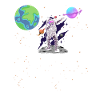 Astronomie spatiale Dabbing Futur astronaute
