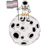Demigirl Astronauta sulla Luna Demigirl Bandiera
